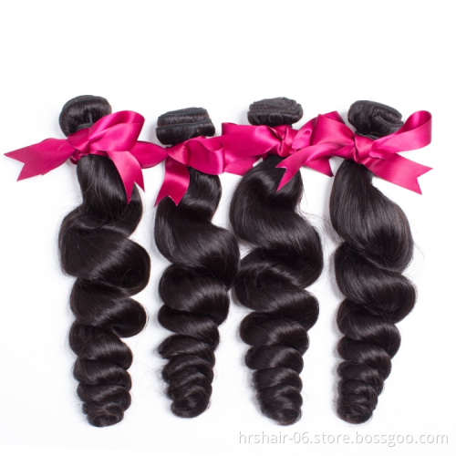100% 10A Woman Hair Extension Mink Cuticle Aligned Raw Brazilian Virgin Straight Human hair Bundles with Closure